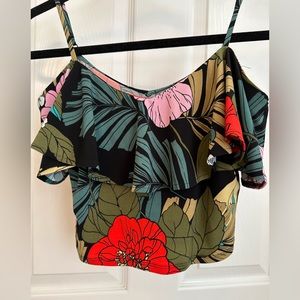 Set: Guess floral crop top and matching pencil skirt set